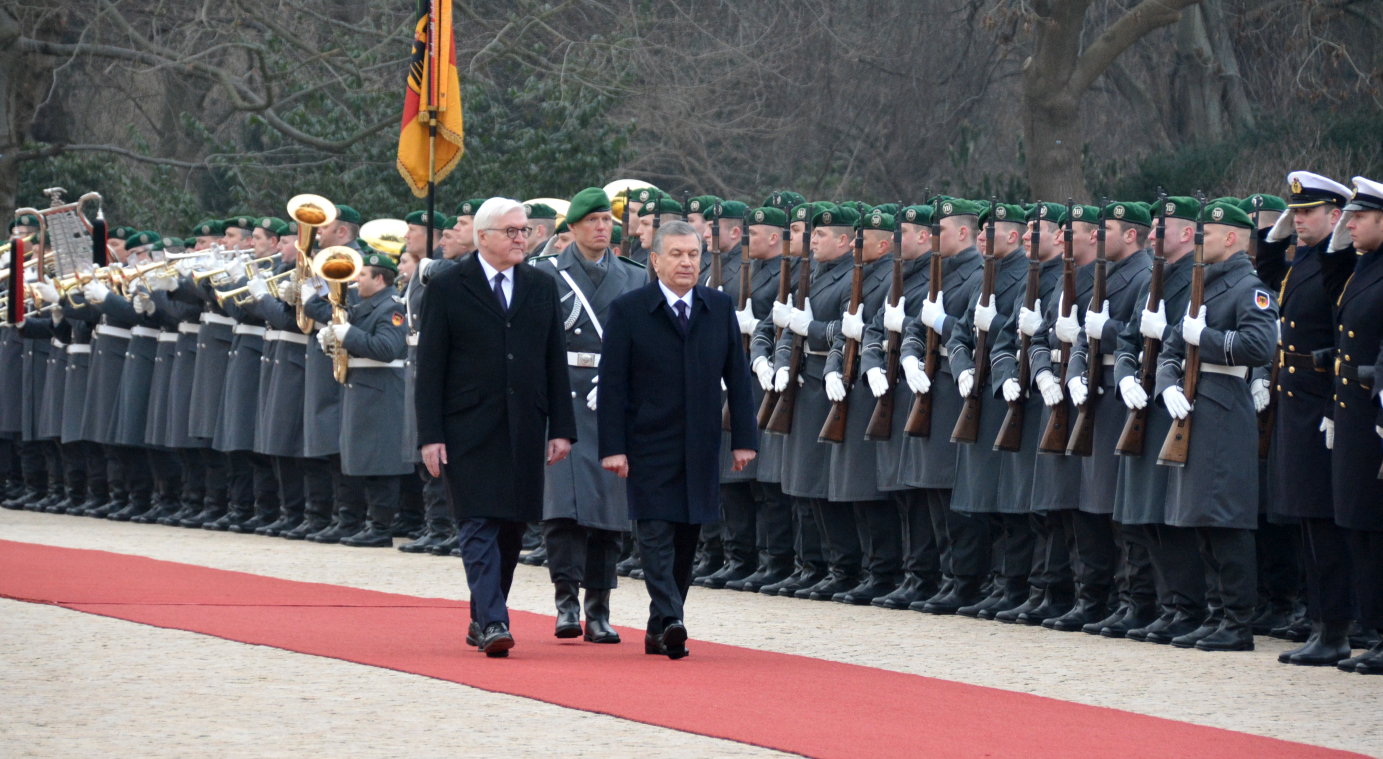 Usbekistan Präsident Shawkat Wirsijojew Bundespräsident Steinmeier Schloss Bellevue