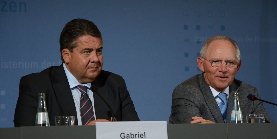 Wirtschaftsminister Sigmar Gabriel Finanzminister Wolfgang Schäuble