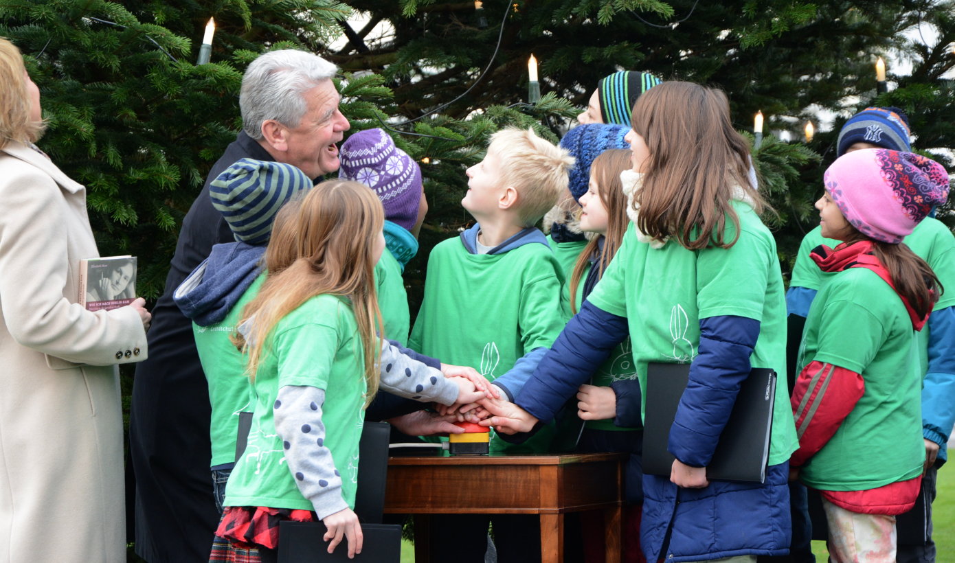 Elizabeth-Shaw-Grundschule Schloss Bellevue Bundespräsident Gauck Elizabeth-Shaw-Grundschule Schloss Bellevue Bundespräsident Gauck