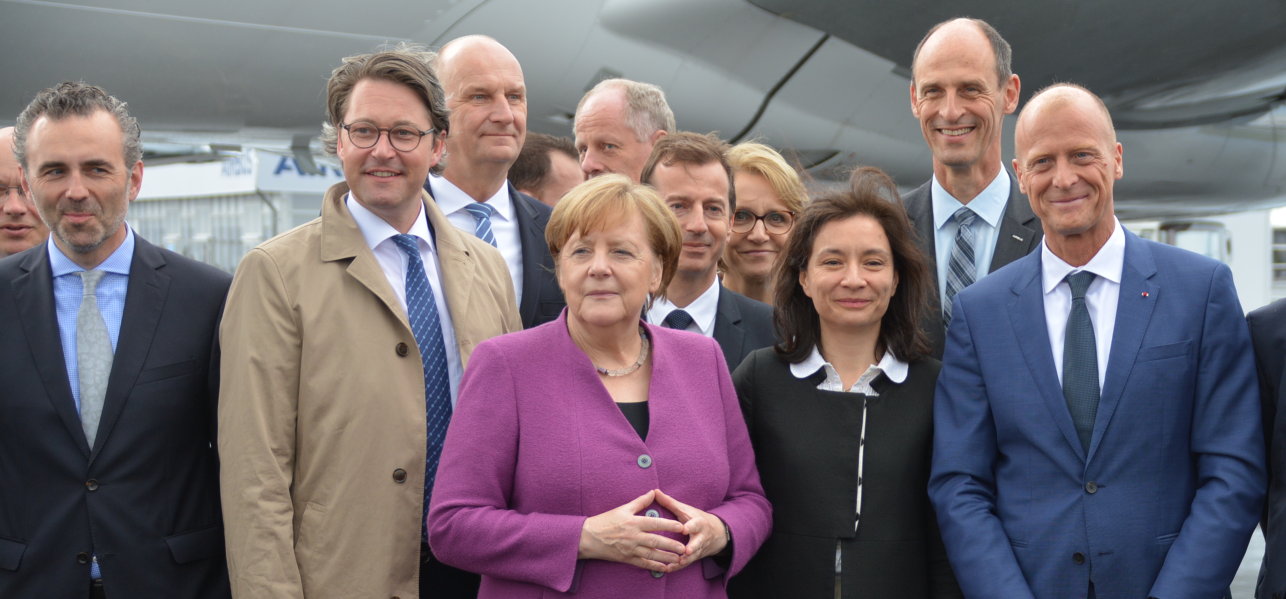 ILA 2018 Bundeskanzlerin Angela Merkel Airbus A350