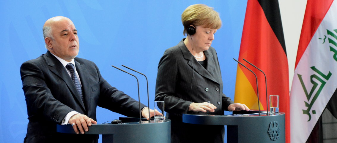 Irakischer Ministerpräsident Haider Al-Abadi bei Angela Merkel