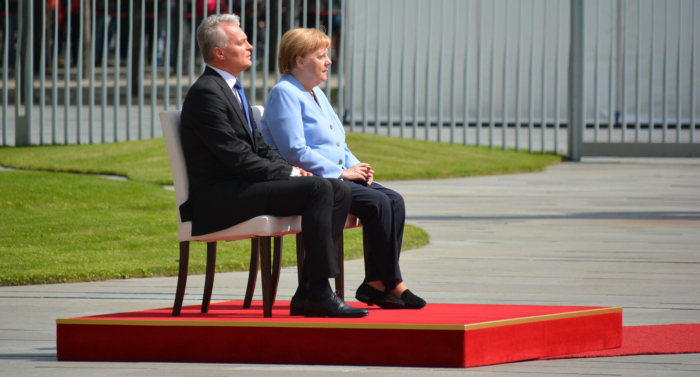 Litauens Präsident Gitanas Nausėda Antrittsbesuch Berlin Angela Merkel