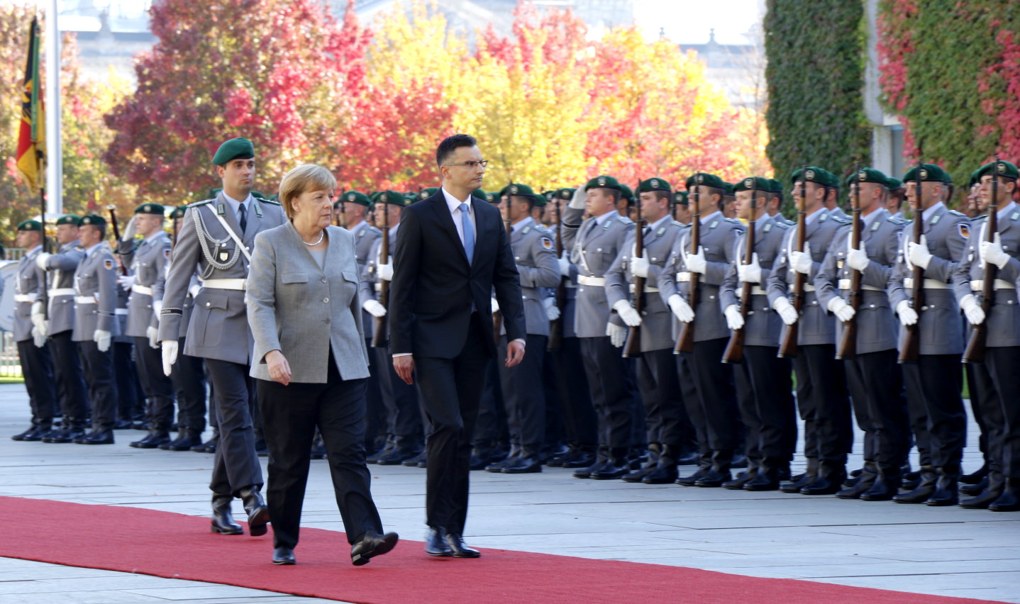 Sloweniens Ministerpräsident Marjan Šarec Berlin Angela Merkel