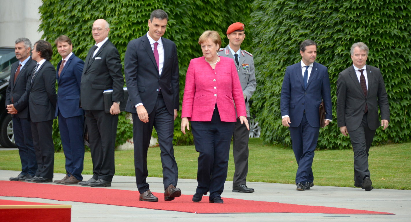 Spaniens Ministerpräsident Pedro Sánchez Antrittsbesuch Angela Merkel