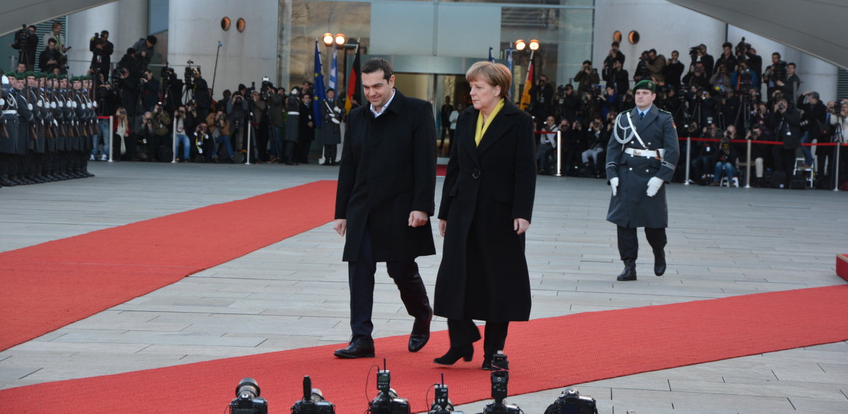 Griechischer Ministerpräsident Tsipras bei Angela Merkel