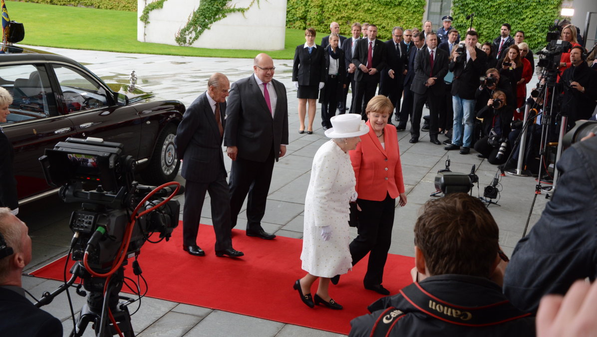 Queen Berlin Bundeskanzlerin Angela Merkel