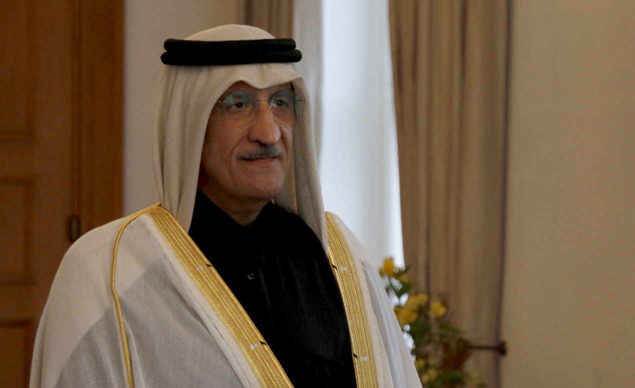 Botschafter des Staates Katar, Abdulla Mohammed S. A. Al Thani, bei Bundespräsident Frank-Walter Steinmeier im Schloss Bellevue akkreditiert