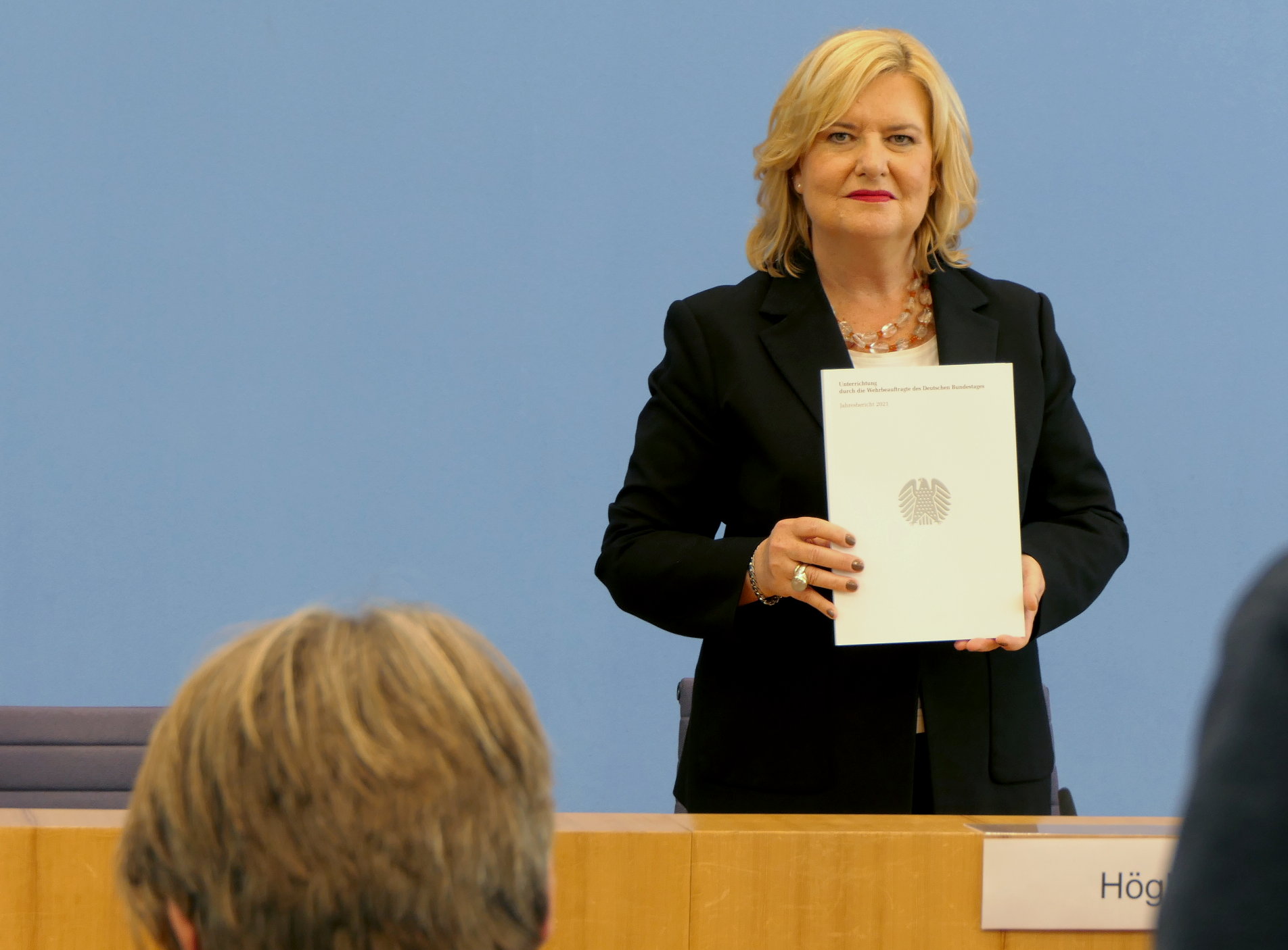 Wehrbeauftragte Eva Högl legt ihren Bericht 2021 in der Bundespressekonferenz #BPK vor
